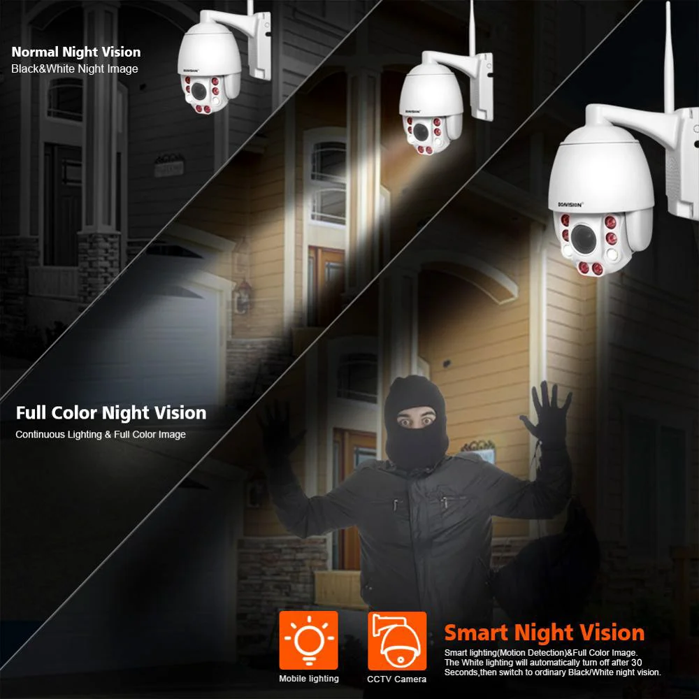 Супер Мини PTZ скоростная Купольная Wi Fi IP камера 5MP 3MP 1080P открытый 5X зум Автофокус