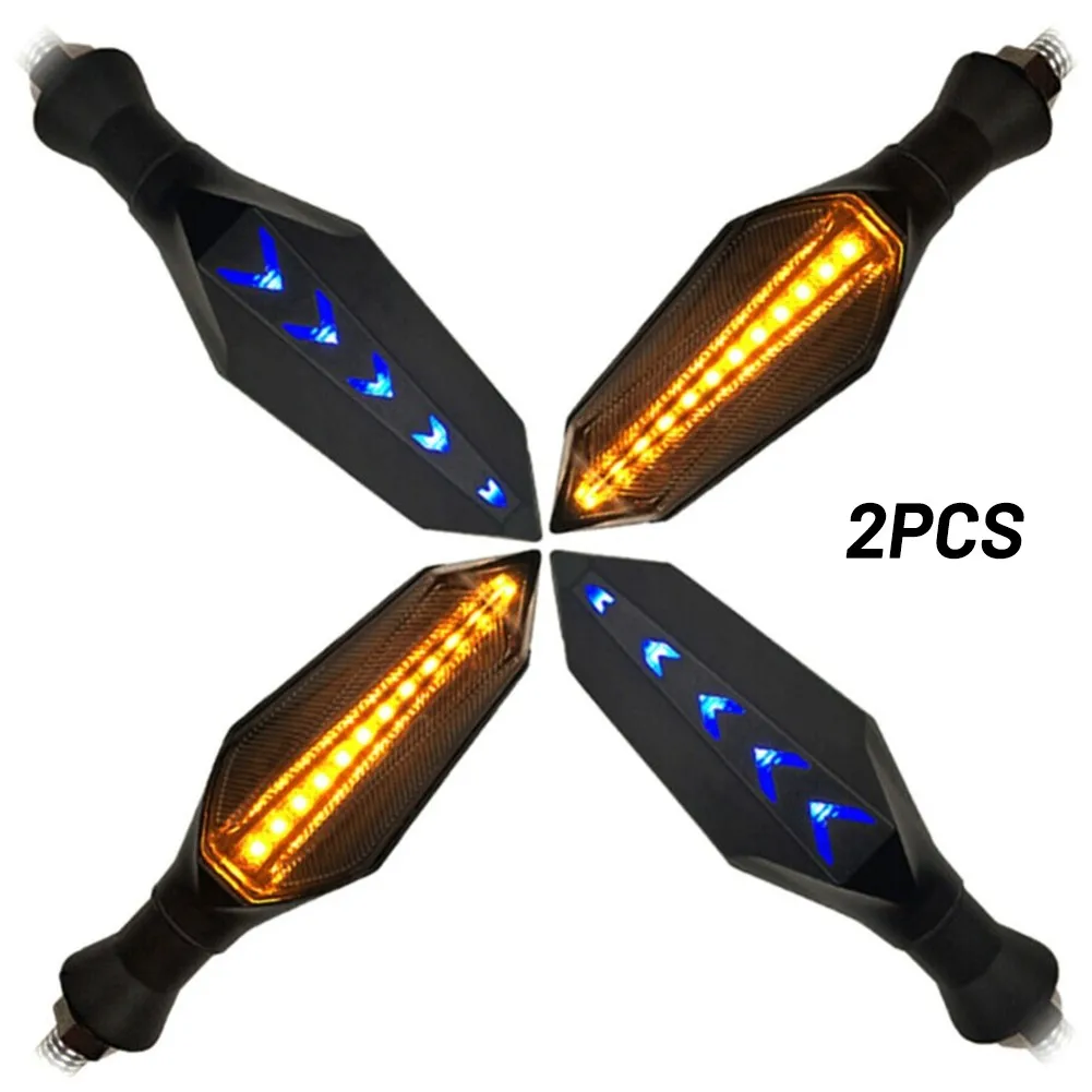 

2Pcs Yellow Flowing Motor Led Light Turn Signal Light Indicator Running Lamp Motorcycle Turn Signals Lights Decoration