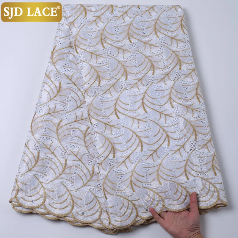 Кружевная вышивка SJD африканская кружевная ткань с люверсами швейцарское