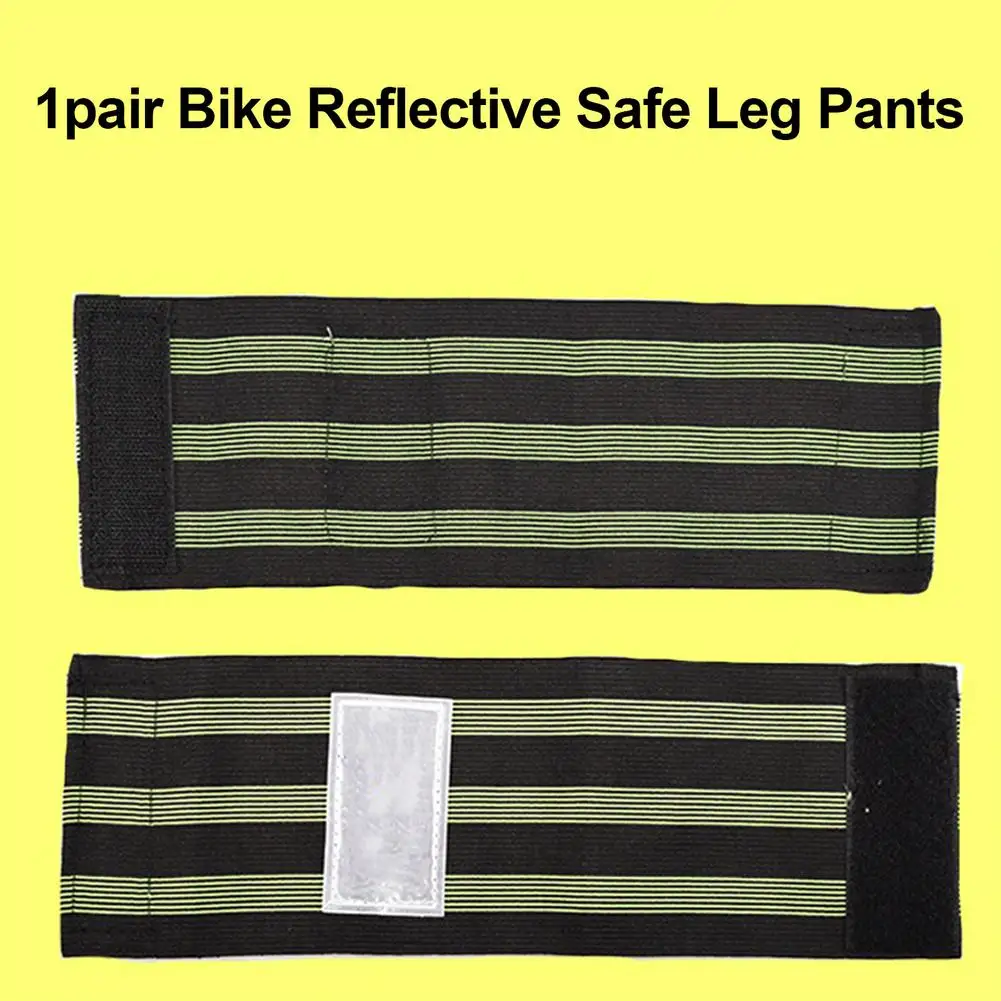 

1 Pair High Elastic Drawstring Belt Bicycle Leg Pants Reflective Adjustable Multifunction Wrist Strap