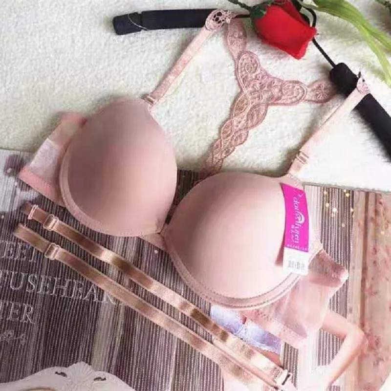 

new sexy front buckle push up bras for women thin cup brassiere lace back underwear modis bralette lingerie sutia lady