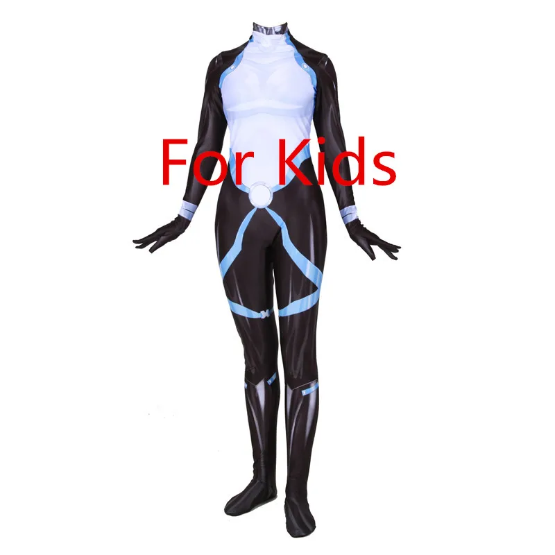 Domino Neena Kids Костюм Икс-мен для косплея, серый, джинсовый, Китти, прайд, Psylocke, костюм супергероев, Zentai, боди, костюм, Комбинезоны для женщин, детей на Хэллоуин - Цвет: Domino Neena Kids