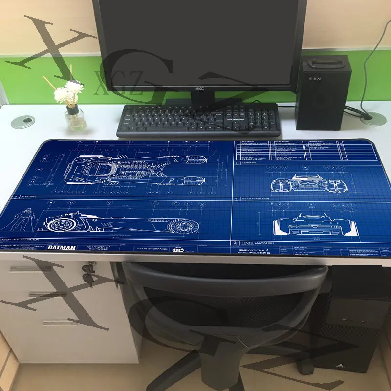 Большой игровой коврик для мыши XGZ с изображением карты уравнения автомобиля на