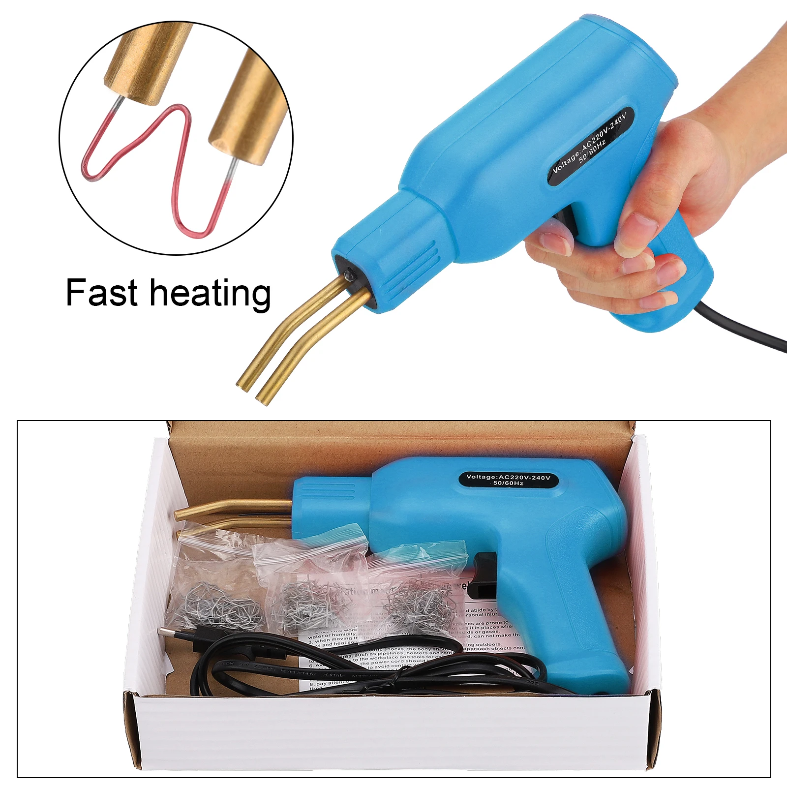 

50W Handy Plastics Welders Garage Tools Hot Staplers Machine Staple PVC Repairing Machine Car Bumper Repairing Tool