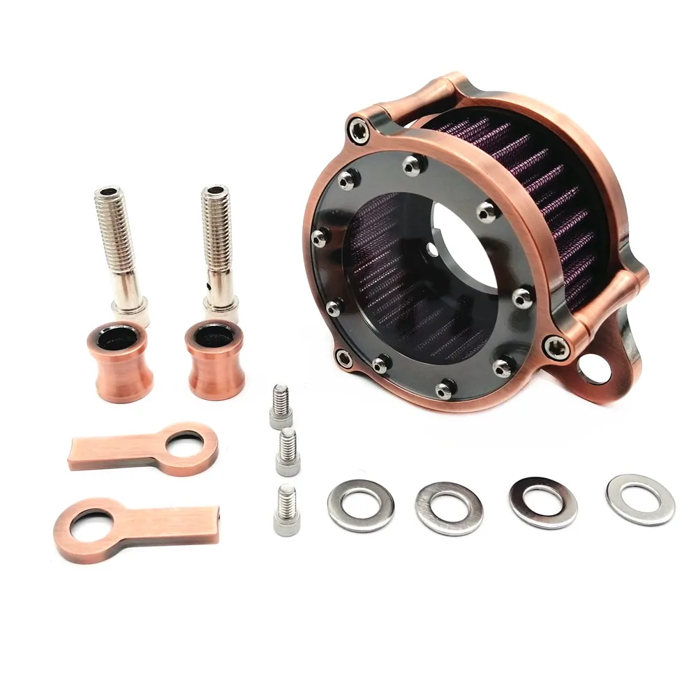 Абсолютно новая мотоциклетная система воздухоочистителя алюминиевая фильтров