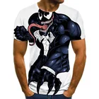 2020 Футболка мужская новейшая мультяшная рубашка с Веном футболка с 3D принтом Мужская Женская Повседневная рубашка Спортивная футболка для фитнеса Топ