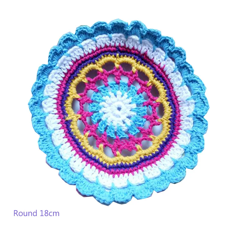 Новинка Кружевные хлопковые стол место коврик крючком кофе круглый подложкой