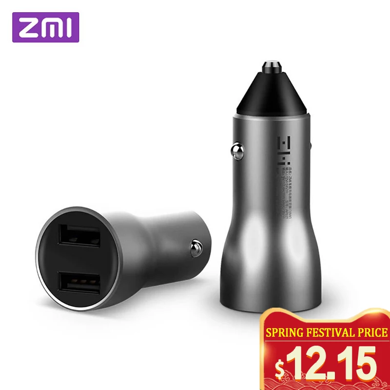 Автомобильное зарядное устройство ZMI быстрая зарядка 3 0 18 Вт двойной USB дисплей