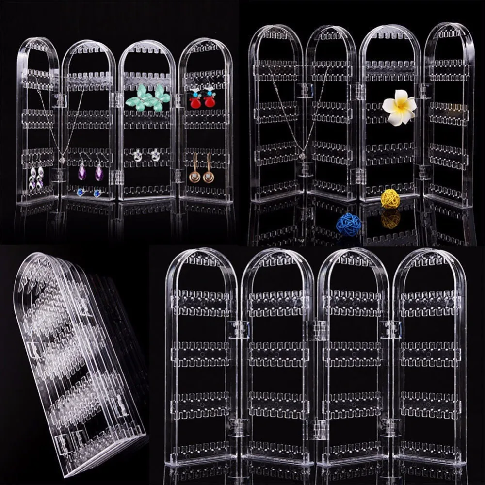 Держатель для сережек ожерелий ювелирных браслетов прозрачные акриловые