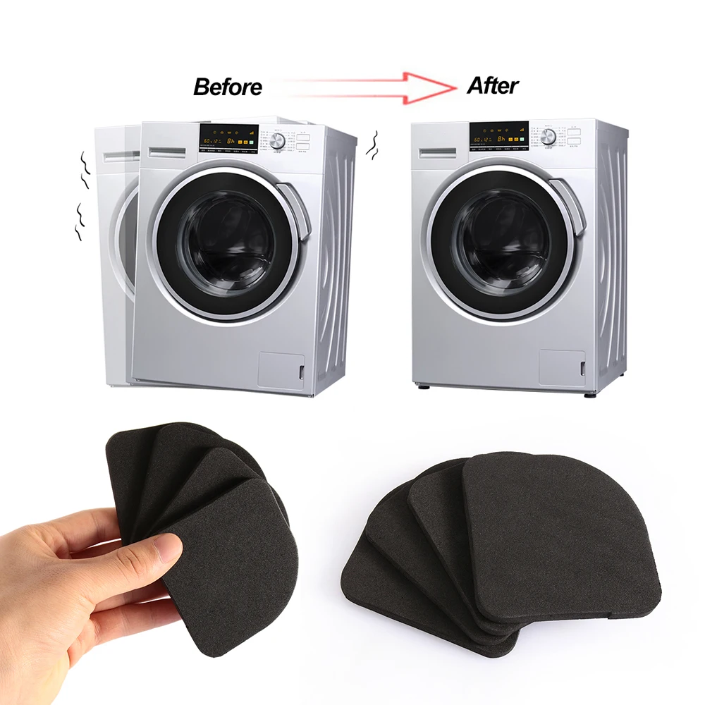 Антивибрационный коврик для стиральной машины 4/8 шт. черные ударные бесшумные