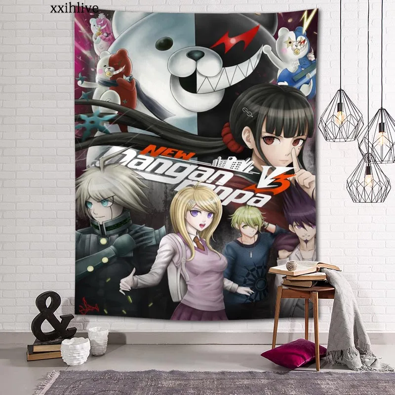 

Customized Danganronpa Hanging Fabric Background Wall Covering Home Decoration Blanket Tapestry Bedroom,Living Room Wall Decor