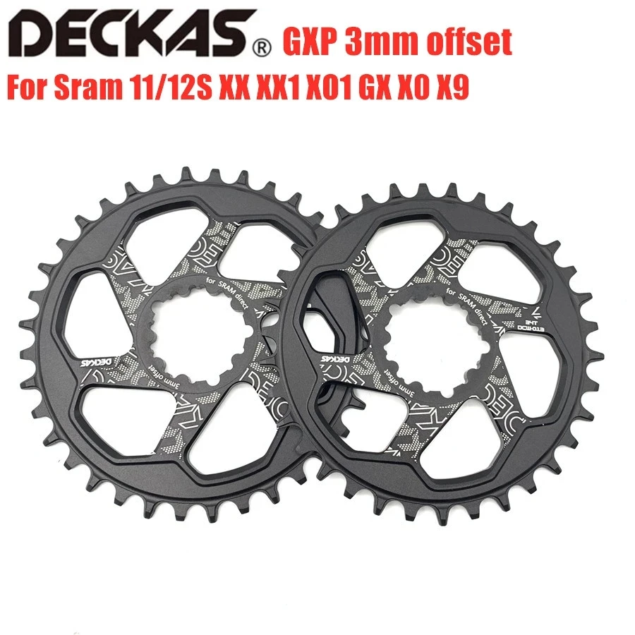 

DECKAS 3mm offset GXP Bike MTB Mountain Bike 30T/32T/34T/36T Crown bicycle chainring for XX1 Sram XO1 X1 GX XO X9 crank crankset