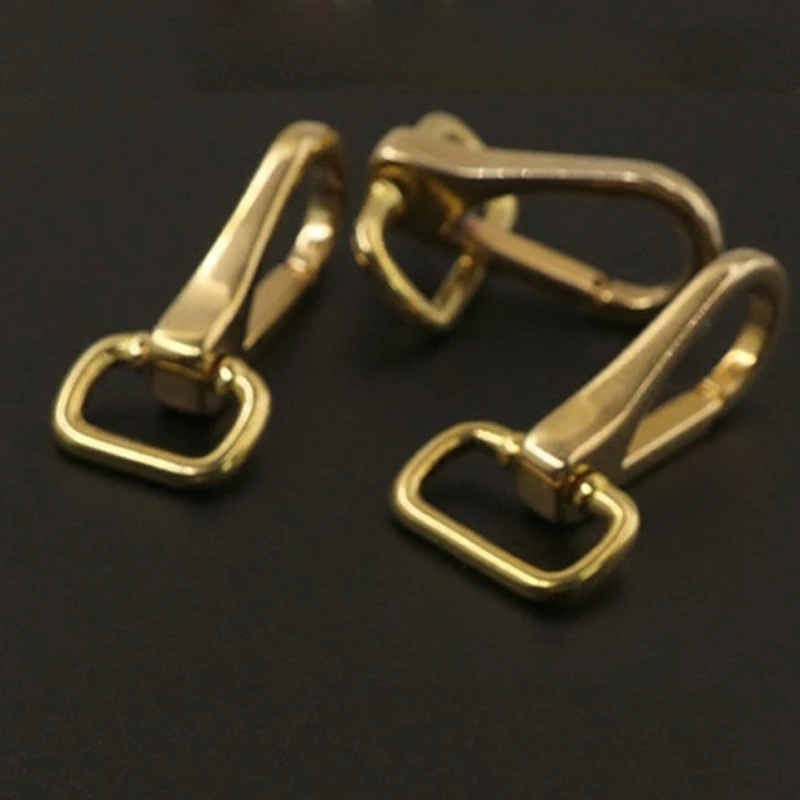 

DIY leather craft solid brass material snap buckle lobster clip bag metal hardware 4pcs/lot