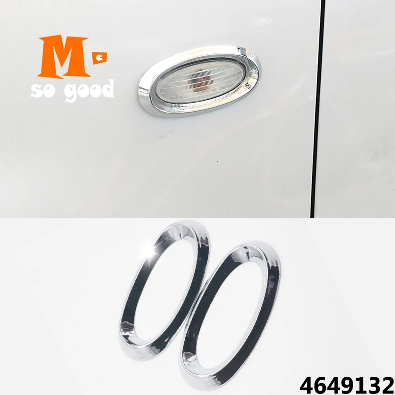 ABS Chrome For Nissan Cube Juke Leaf Note Micra March Side Light Turn Signal Lamp Cover Trim Car Styling Sticker Accessories