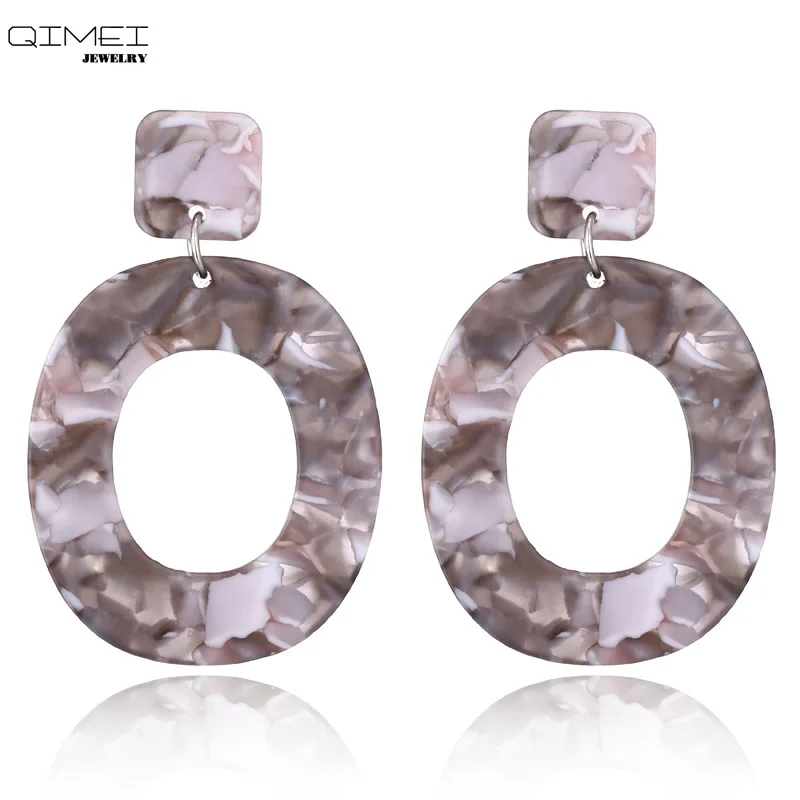 Женские Геометрические серьги-подвески акриловые серьги с леопардовым принтом