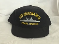 printed uss arizona bb39 pearl harbor northstar baseball cap navy hat