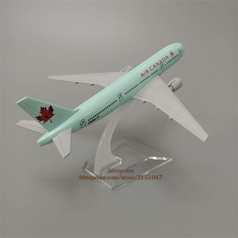 Модель самолета из металлического сплава 16 см авиакомпании B777 модель Канады