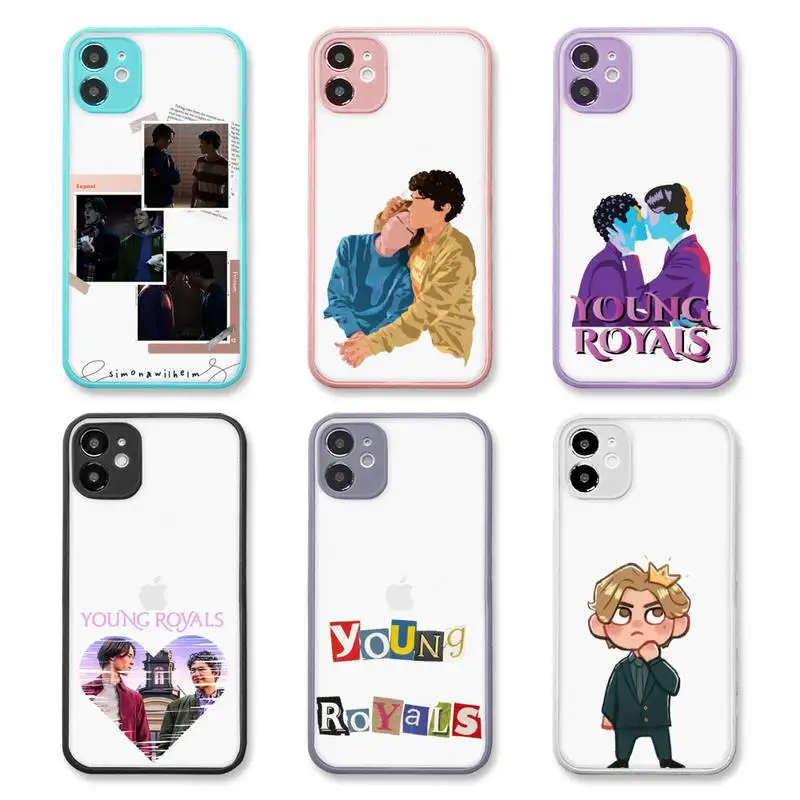 

Young Royals Phone Case purple matte transparent For iPhone 7 8 x xs xr 11 12 pro plus max mini Clear Funda