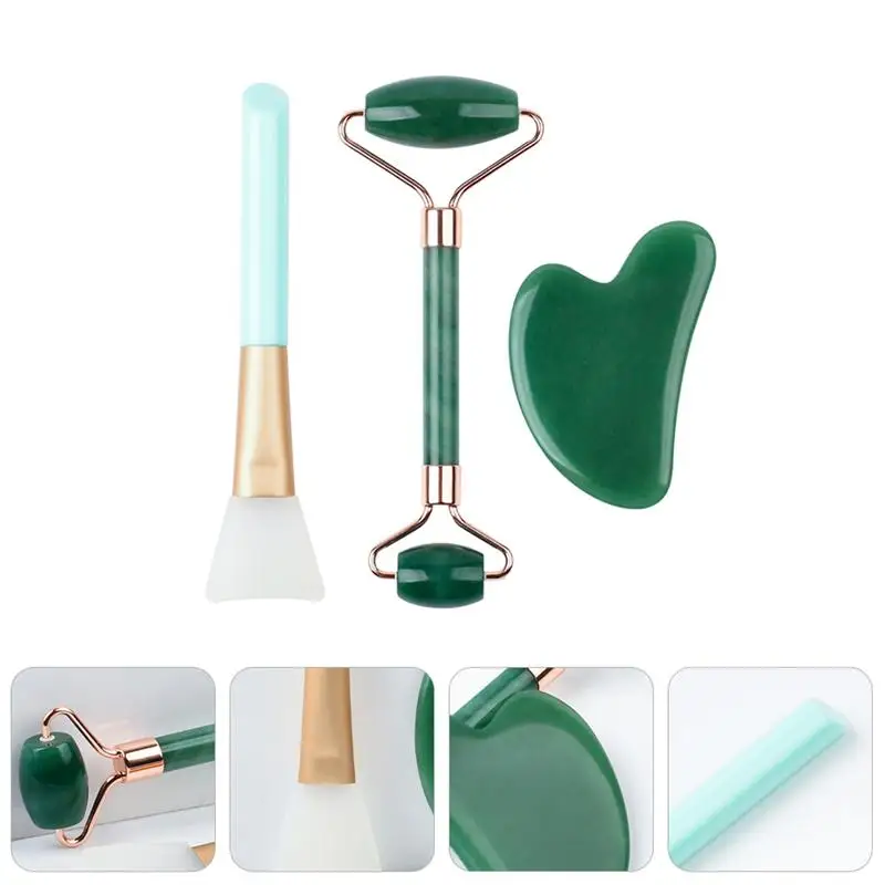 

3pcs Practical Durable Portable Creative Convenient Facial Roller Scraping Massager Scraping Tool