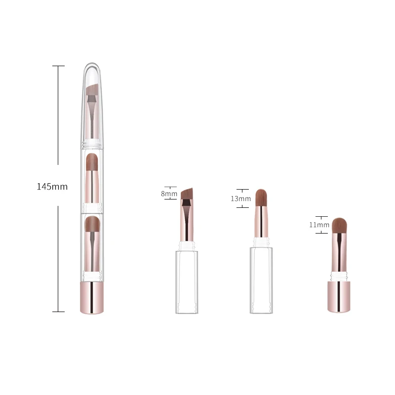 

3 In 1 Makeup Brushes Foundation Eyebrow Shadow Eyeliner Blush Powder Brush Cosmetic Concealer Professional Maquiagem