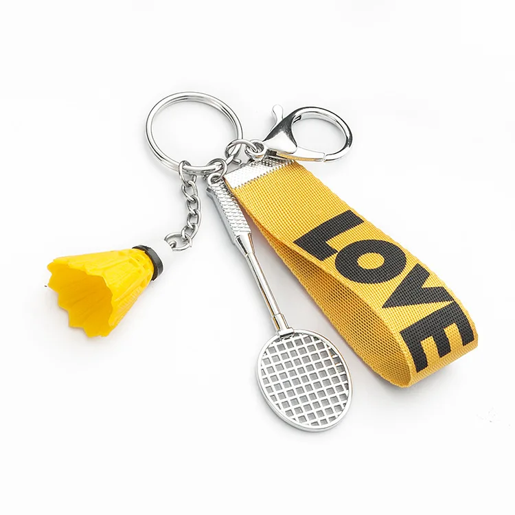

Badminton Keychain Cool Mini Metal Key Ring Car Key Chain Keychains Pendant For Sport Enthusiasts Opening Best Gift Creative