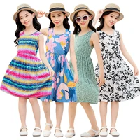 new summer children dresses bohemian style beach dresses for girls flower print toddler girl dresses 2 11t kids long dresses