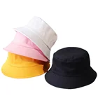 Панама хлопковая унисекс, летняя Солнцезащитная шапка, однотонная, с полями, пляжная кепка, для отдыха на природе, рыбалки
