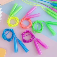 jump rope for kids girls boys adjustable soft skipping rope with candy color handles for children students random 1pc