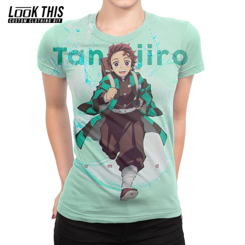 

Demon Slayer Kimetsu No Yaiba 3D Harajuku Anime T Shirts Print Women's T-shirts Summer Oversized T Shirt Unisex Girl Streetwear