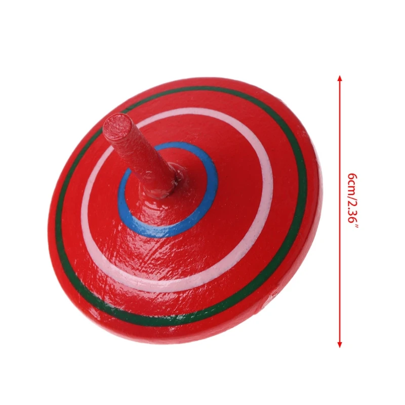 2020 Новый вращающийся разноцветный деревянный спиннинг топ детская игрушка