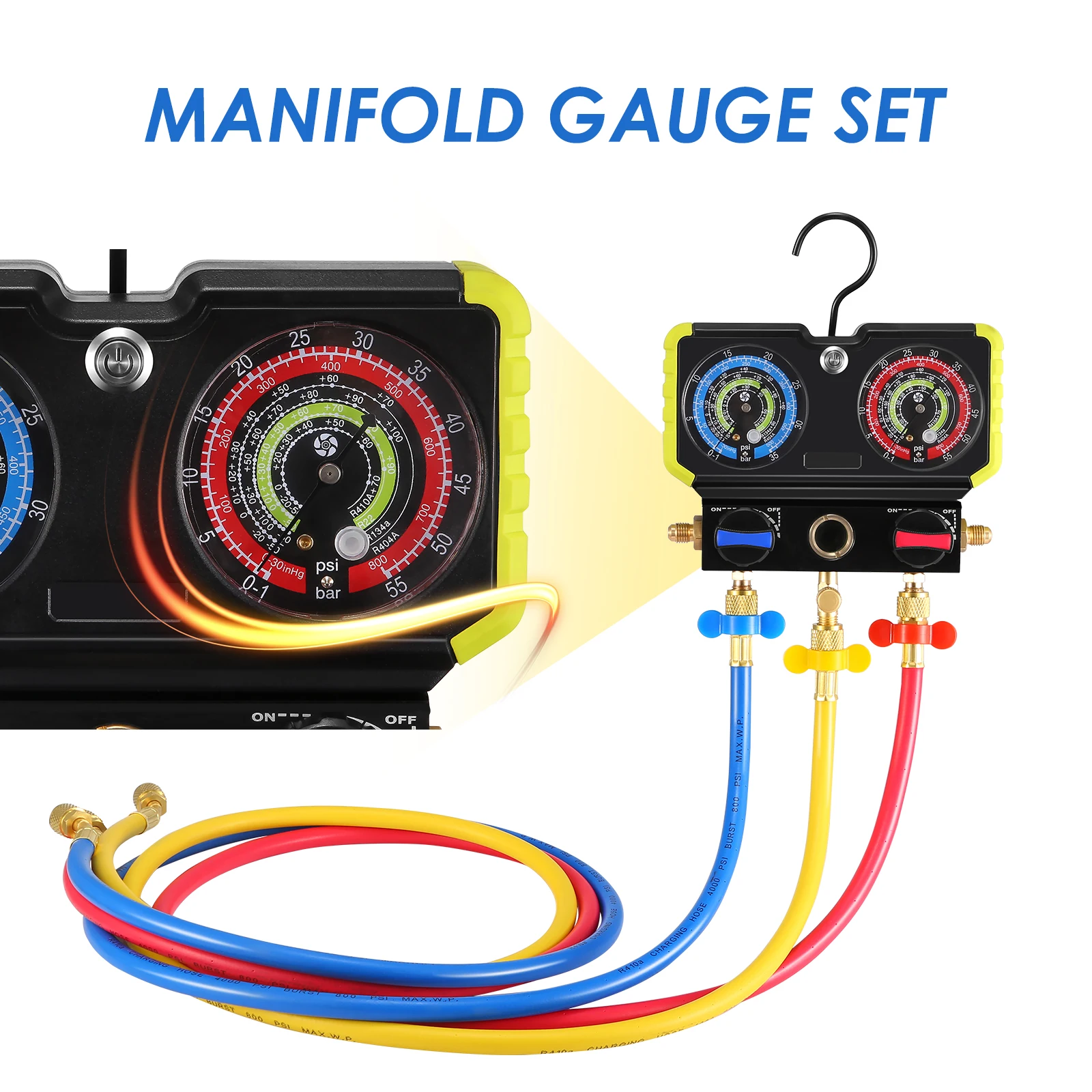Автомобильный комплект манометр коллектора хладагента переменного тока