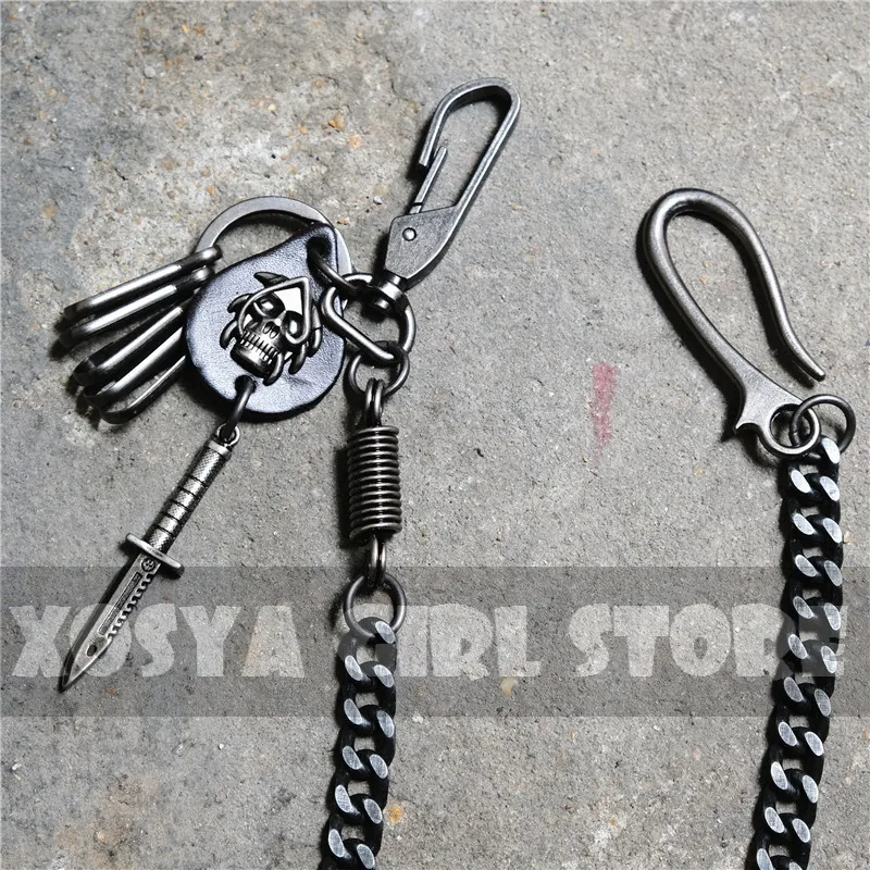 Цепочка-кошелек BL18 Мужская в готическом стиле аксессуар хип-хоп широкая Тяжелая