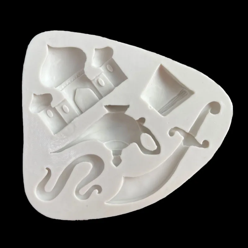 Волшебная Лампа Алладина помадный торт ручной работы шоколадная форма лампа