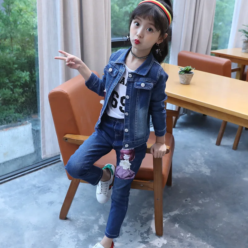 

Children's wear 2020 spring and autumn new denim suit