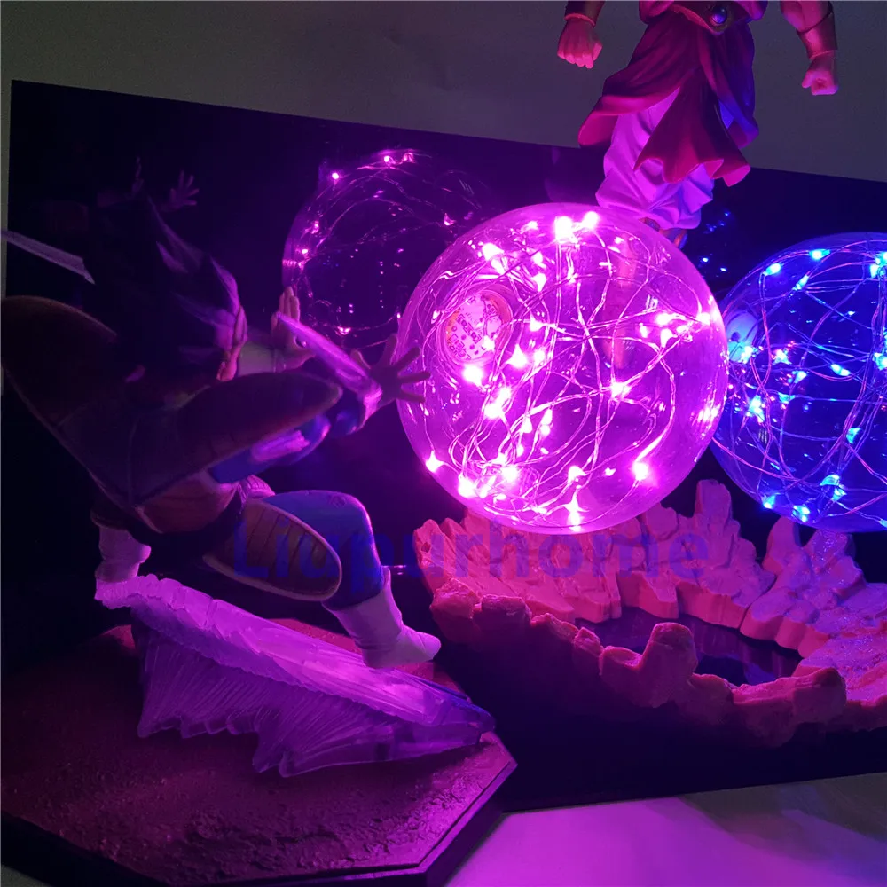 Настольная лампа Dragon Ball Z Goku Vegeta VS Broly ночные светильники 3D светодиодный DIY Набор Супер Saiyan фигурки освещение Lampara Рождественский подарок