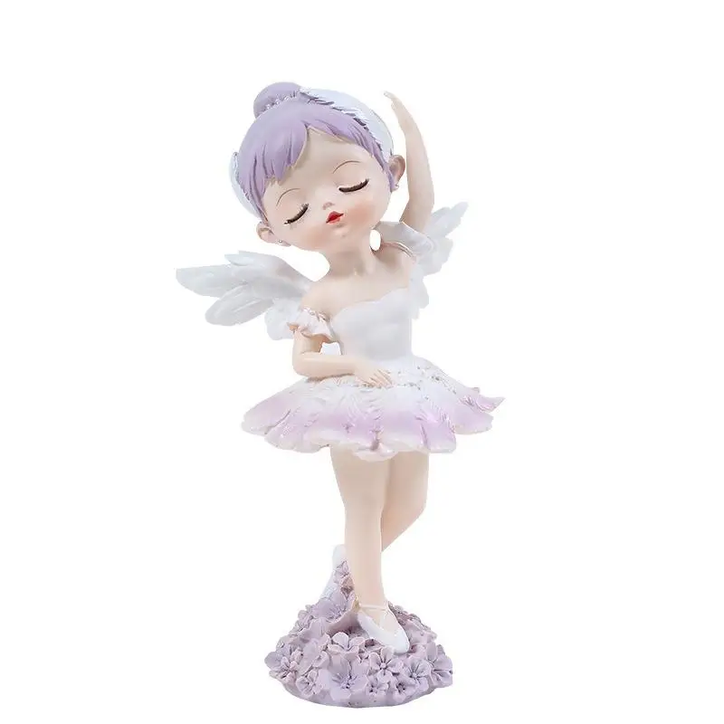 Bella Ballet Girl Lovely Little Cartoon Home Table Decor Send Friend Students Children Resin Car Ornaments |