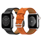Ремешок из искусственной кожи для Apple Watch 7 41 мм 45 мм, аксессуары для iWatch Series 6 SE 5 4 3 2 1 38 мм 40 мм 42 мм 44 мм