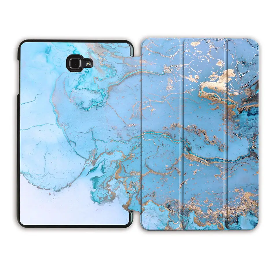 SS15 Чехол для планшета MTT для samsung Galaxy Tab A A6, 10,1 дюймов, SM-T580, T585, тонкий, трехслойный, из искусственной кожи, с откидной подставкой, умный чехол, защитный чехол - Цвет: SS15