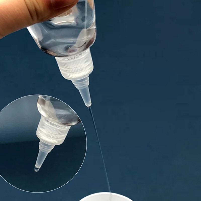 

5-100ml white PE plastic plastic bottle with screw cap for squeezing liquid dispensing bottle with tip-nose dropper bottle