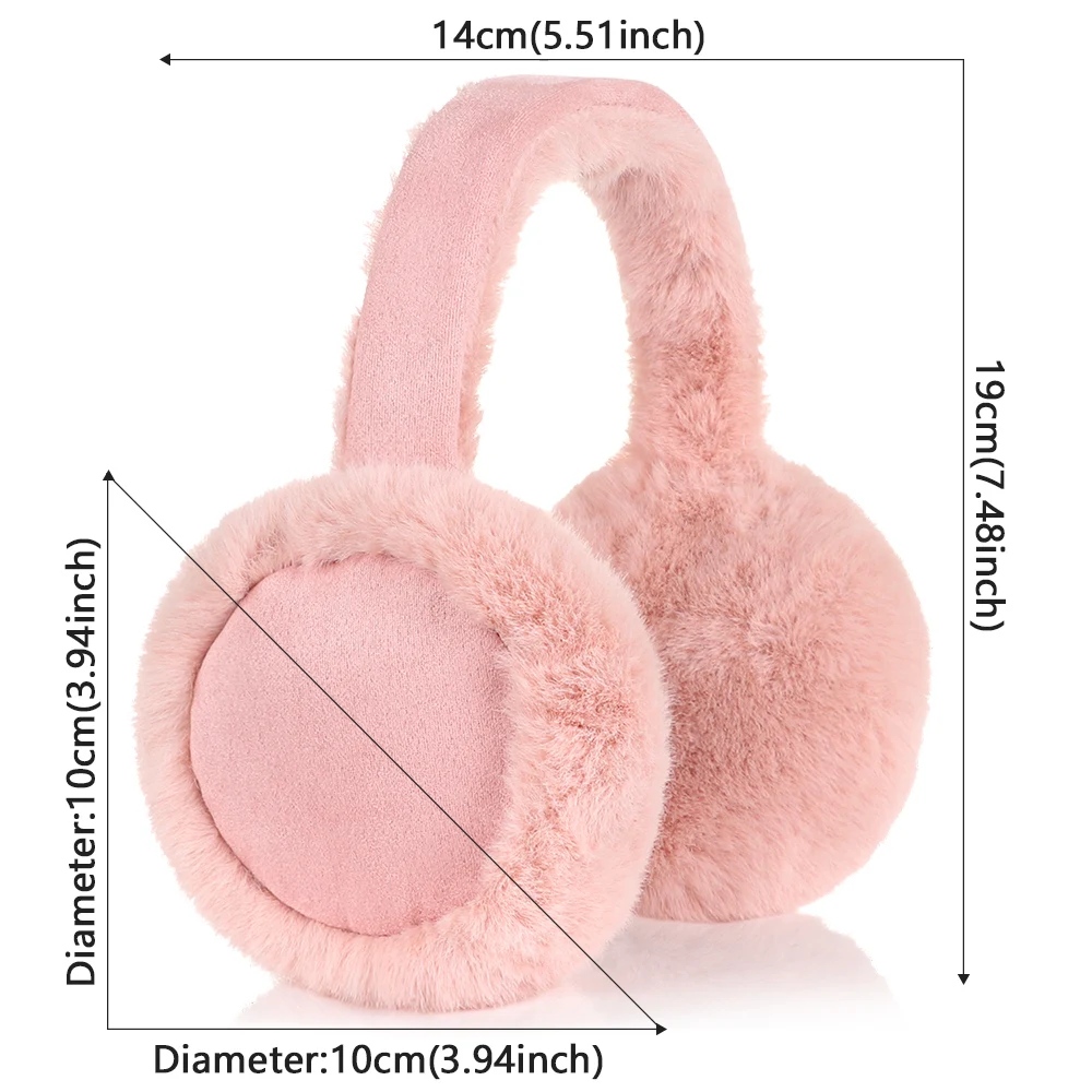 Женские зимние теплые пушистые наушники однотонные Мягкие плюшевые сохраняющие