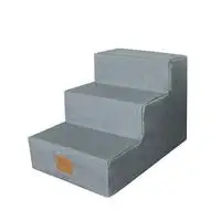 Gray waterproof 3 Удобная лестница для собак, губка, лестница, легко удаляемая, моющиеся шаги для лазания домашних животных, маленькая собака, кошка, скалолазание, диван или кровать - Цвет: Gray waterproof 3