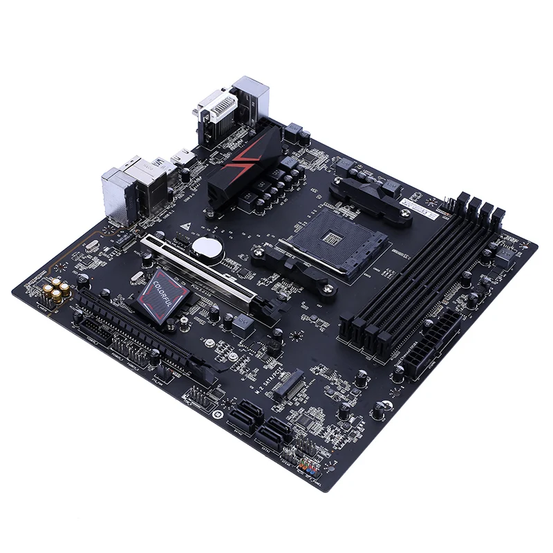 Цветная материнская плата BATTLE-AX B450M-G DELUXE V14 двухканальная DDR4 RAM USB3.0 SATA3.0 6 ГБ/сек.