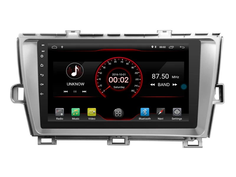 Автомобильный DVD плеер WITSON с большим экраном Android 10 для TOYOTA PRIUS (RHD) серебряной