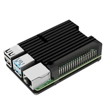 Для Raspberry Pi 4 Модель B Алюминиевый Чехол, пассивное охлаждение Алюминиевый сплав защитный корпус металлический корпус для Raspberry Pi 4 Mod