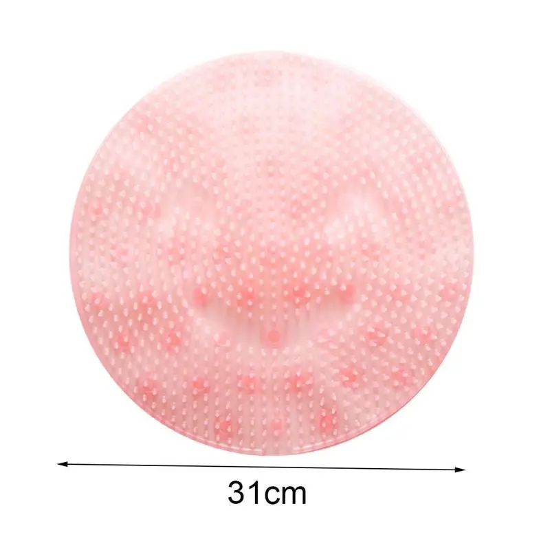 1PCS Shower Silicone Lazy Wash Foot Bath Back Massage Cushion Feet Wash Cleaning Care Brush Foot Massage Mat