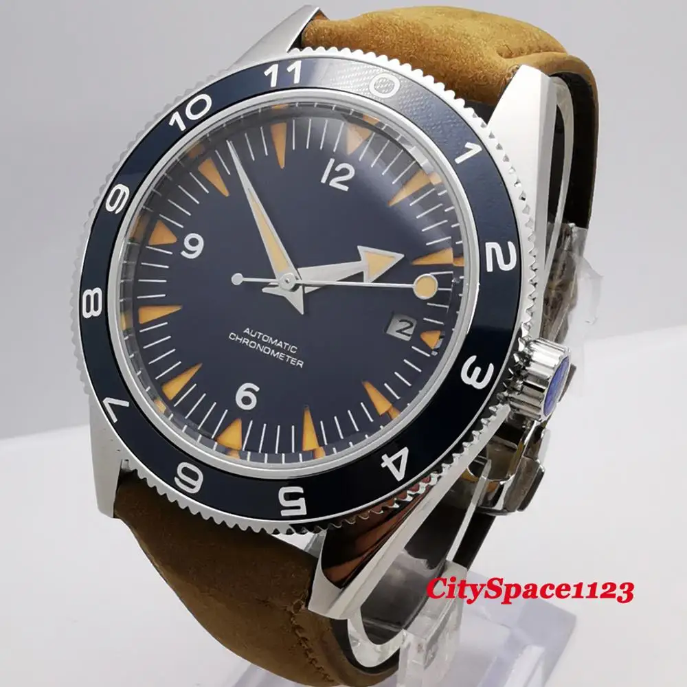 Часы мужские механические с сапфировым стеклом 41 мм|Мужские часы| |