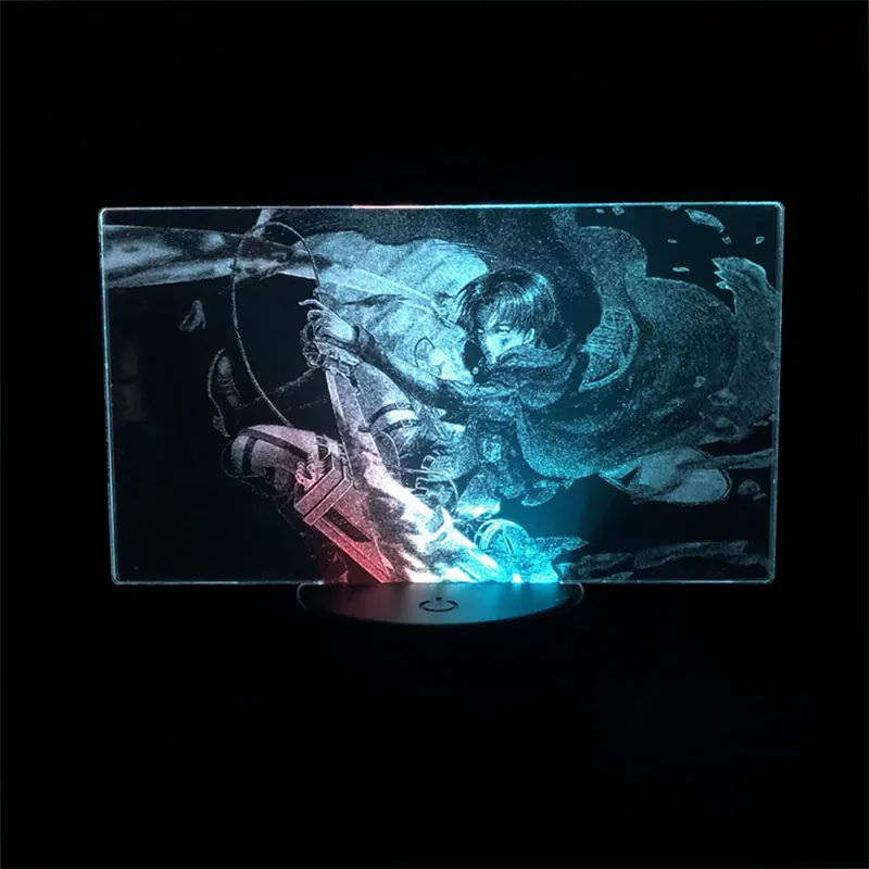 

Remote Control Attack on Titan Levi Ackerman Dropship Japanese Anime Manga Two Tone Led Light Two Tone 3D Lamp Indoor Delivery