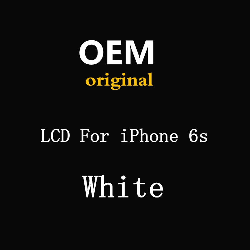 For iPhone 6s White OEM ЖК-дисплей сенсорный экран для iPhone 6 6plus 6s plus 7 черный белый сборка Замена с инструментами - Цвет: For iPhone 6s White
