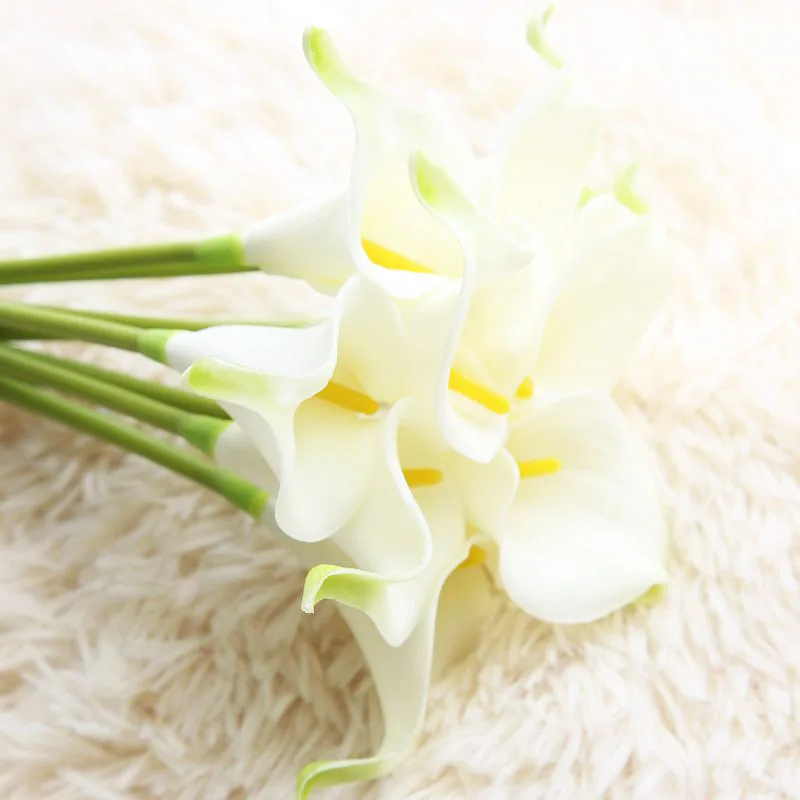 1PCS 5.5CM PU Artificial Flowers Calla Lily Bunch Fake Flower Bouquet Table Home Wedding Decoration Fall Decor | Дом и сад