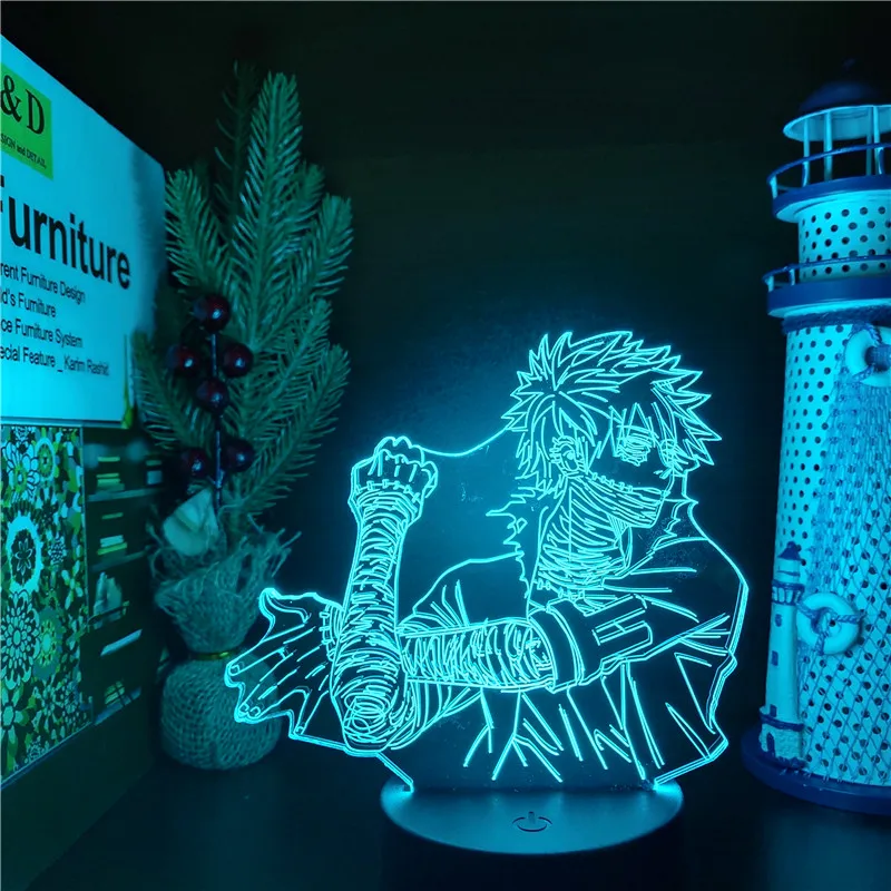 Аниме лампа Boku no Hero Академия Dabi светильник ПА MY HERO Светодиодная меняющая цвет |